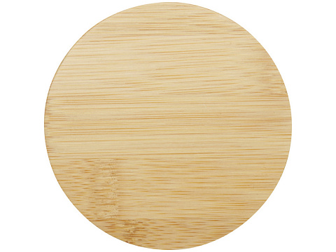 Стеклянная кружка Leona объемом 350 мл с бамбуковой крышкой - прозрачный - рис 2.