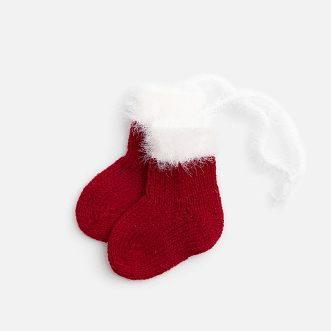 Подвеска на елку «Вьюшка», носочки, красная