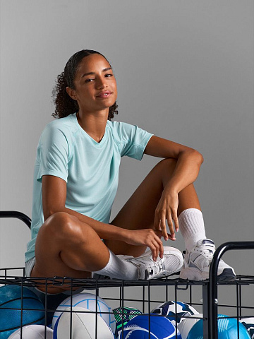 Футболка спортивная женская Vortex Women, темно-синяя - рис 10.