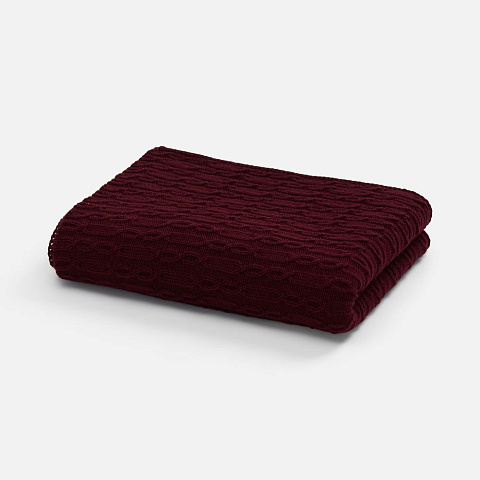 Плед Knitline, темно-красный (бордовый) - рис 2.
