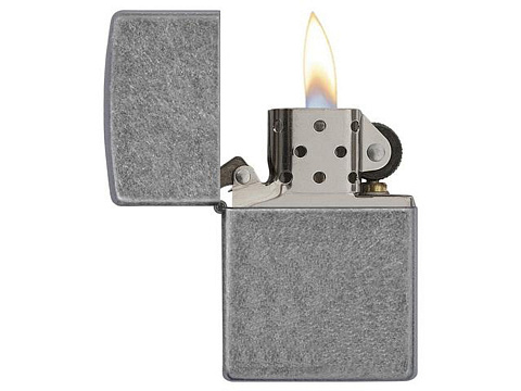 Зажигалка ZIPPO Classic с покрытием ™Plate, латунь/сталь, серебристая, матовая, 38x13x57 мм - рис 2.