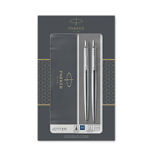 Набор «Parker Jotter Core Stainless Steel CT» ручка шариковая, карандаш механический