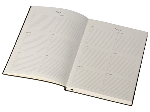 Бизнес блокнот Supreme с вставкой из софт-тача, гибкая обложка, 128 листов, черный - рис 7.