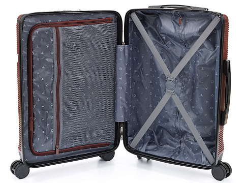 Чемодан TORBER ОНЕГА, бордовый, ABS-пластик, 59,5 х 39,5 х 24 см, 46 л - рис 3.