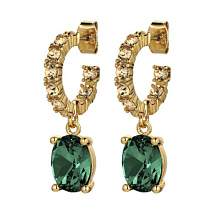 Серьги BARBARA SG EMERALD GREEN /GOLDEN Dyrberg Kern 430125