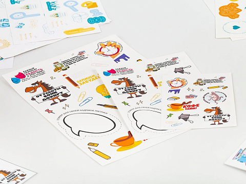 Наклейки бумажные Sticker Pack на заказ, L - рис 4.