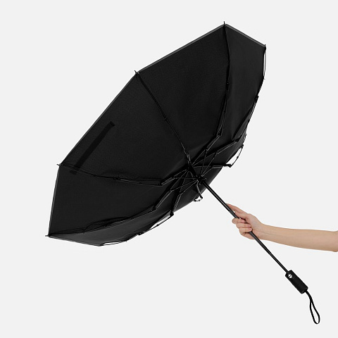 Зонт складной Tyre, черный - рис 9.