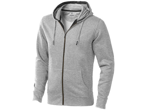 Толстовка Арора мужская с капюшоном, серый меланж