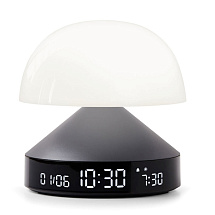 Светильник с часами и световым будильником Mina Sunrise, темно-серый