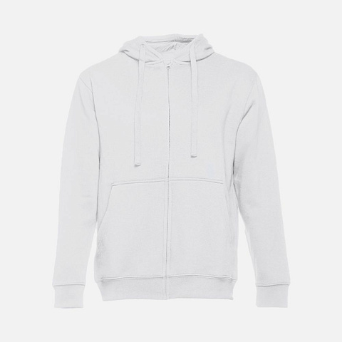 Толстовка мужская на молнии с капюшоном Amsterdam, белая - рис 2.