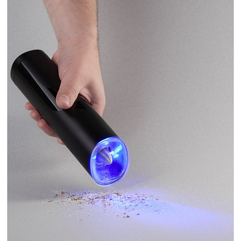 Гравитационная электрическая мельница "Модерн" для специй, цвет черный - рис 3.