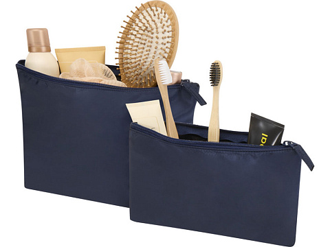 Swift набор косметичек из переработанного материала GRS, темно-синий - рис 3.