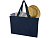 Пляжная эко-сумка Siam объемом 13 л из переработанной махровой ткани, сертифицированной GRS - Темно - синий - миниатюра - рис 3.