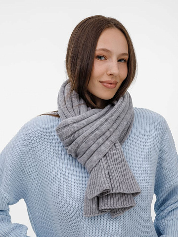 Шарф Bellish, светло-серый меланж - рис 7.