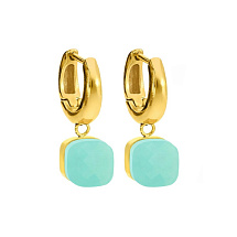 Серьги FIRENZE (G) Light Palace Green Opal Qudo 107001/20-4510