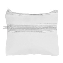 Кошелек ADAL с 2 карманами из RPET с  молниями в тон, белый