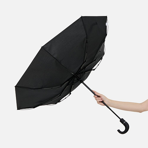 Зонт складной Hooklook, черный - рис 8.