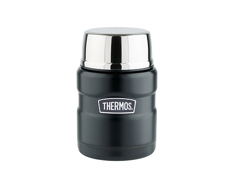 Термос из нерж. стали с ложкой тм THERMOS SK3000-BK(Matte Black) Food Jar 0.470L, черный