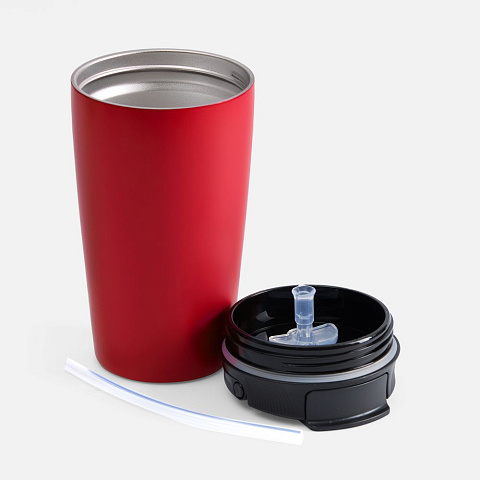 Термостакан с двумя поильниками Duetta, красный - рис 6.