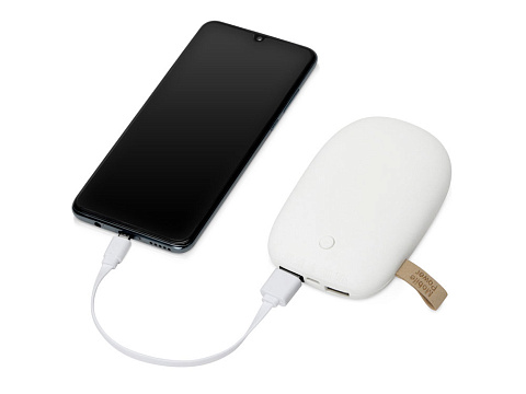 Универсальное зарядное устройство power bank в форме камня. 7800MAH. white - рис 2.