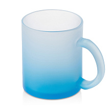 Стеклянная матовая кружка Омбре с градиентом для сублимации, синий