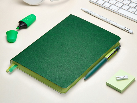 Ежедневник А5 датированный Boston 2027, зеленый с салатовым обрезом - рис 12.