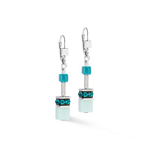 Серьги Dark Green-Silver Coeur de Lion 4010/20-0548