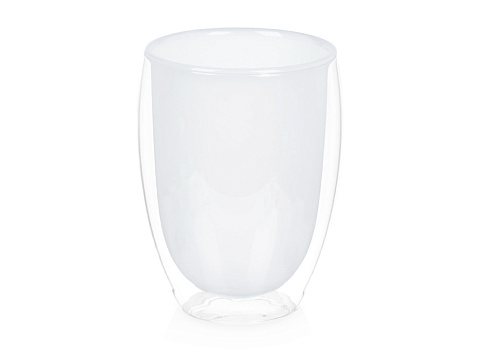 Стакан с двойными стенками, белый внутри
