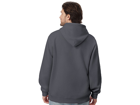 Толстовка с капюшоном оверсайз Lisbon унисекс, темно-серый - рис 6.