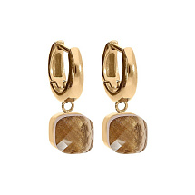 Серьги FIRENZE (G) Smoked Topaz Qudo 107001/20-5108