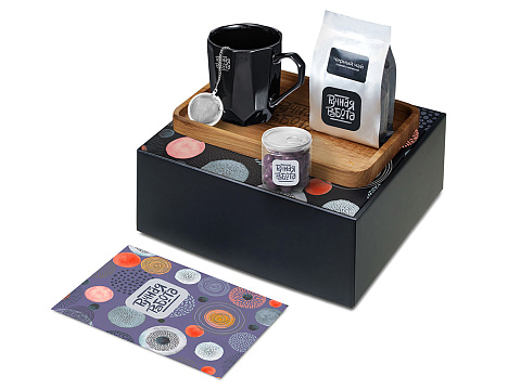 Подарочный набор Re:y. Hearth  с кружкой, подносом и чаем