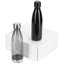 Подарочный набор с термосом и бутылкой Bottle set, черный