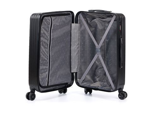 Чемодан TORBER ЛАМА, чёрный, ABS-пластик, 43 х 25,5 х 67 см, 62 л - рис 4.