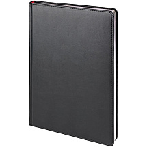 Ежедневник недатированный А4 Sidney Nebraska, черный (серебряный обрез)