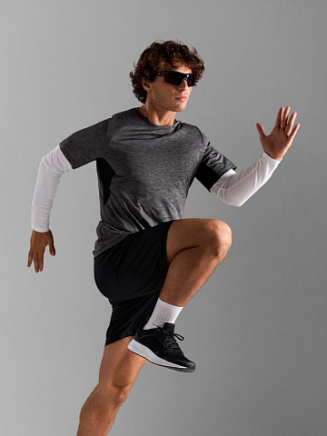 Футболка спортивная унисекс Storm, темно-синий меланж - рис 8.