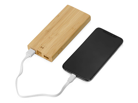 Внешний беспроводной аккумулятор из бамбука Bamboo Air, 10000 mAh - рис 2.