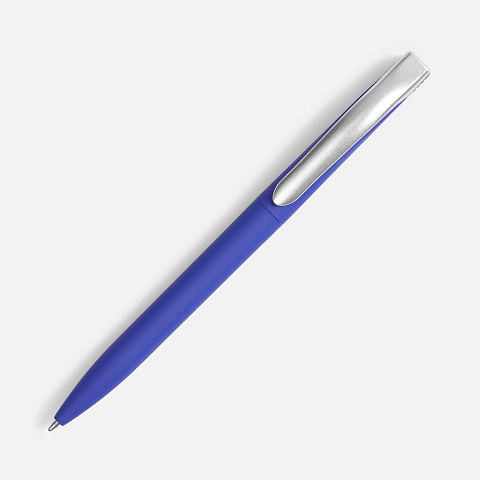 Ручка шариковая Pin Soft Touch, ver. 2, синяя - рис 3.