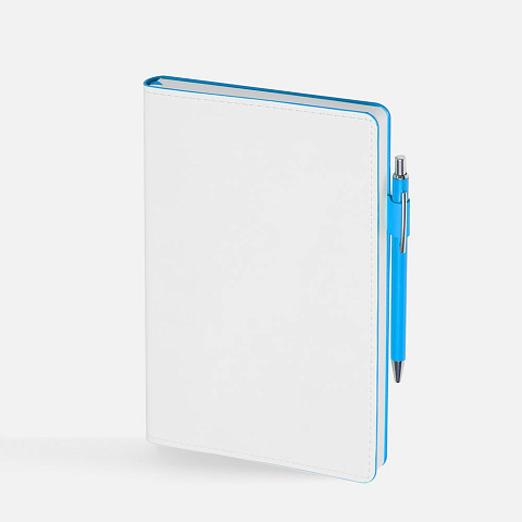 Ежедневник White Shall, недатированный, бело-голубой - рис 5.