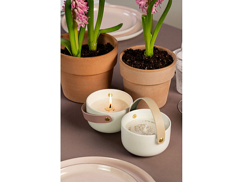 Свеча Valerie Concept с крышкой CNDL 5 PINK, белый/розовый - рис 5.