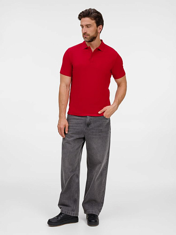 Рубашка поло унисекс Tervise, красная - рис 9.