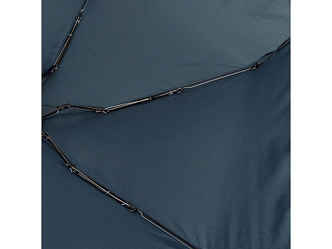 Зонт складной женский TORBER, механика, 5 сложений, синий, каркас алюминий, эпонж, пластиковая ручка, диаметр 91 см - рис 5.