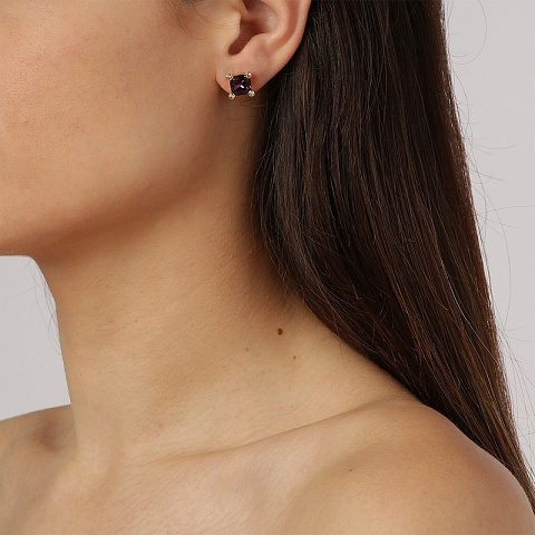 Серьги CLARA SG PURPLE Dyrberg Kern 390044 - рис 3.
