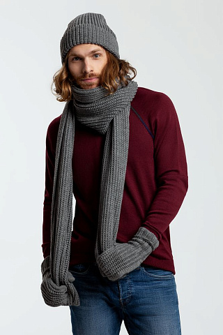 Набор Nordkyn Full Set с шарфом, серый - рис 7.