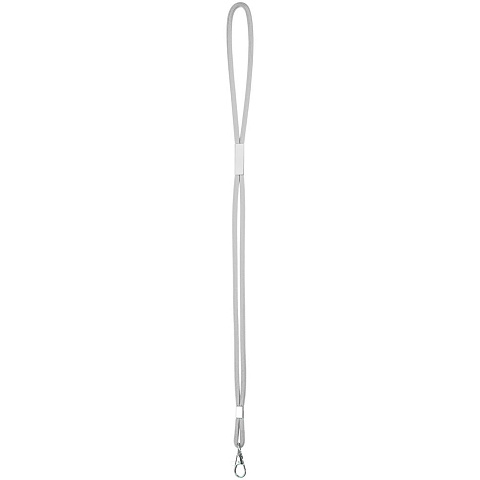 Шнурок для бейджа Tube Metal, серый - рис 6.