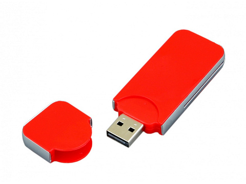 USB-флешка на 8 Гб в стиле I-phone, прямоугольнй формы, красный - рис 2.