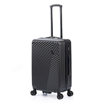 Чемодан TORBER ЛАМА, чёрный, ABS-пластик, 43 х 25,5 х 67 см, 62 л