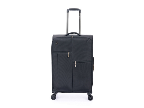 Чемодан TORBER СЕЙД, чёрный, нейлон 600D, 43,5 х 25 х 68 см, 56 л - рис 3.