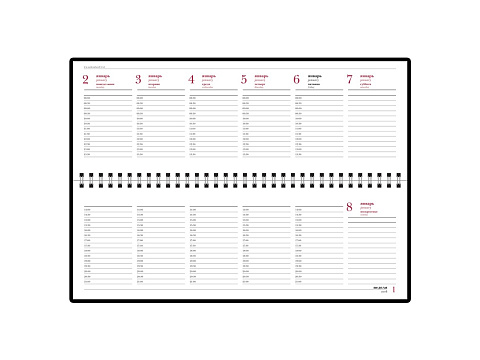 Планинг датированный Velvet 2026, бордовый - рис 2.