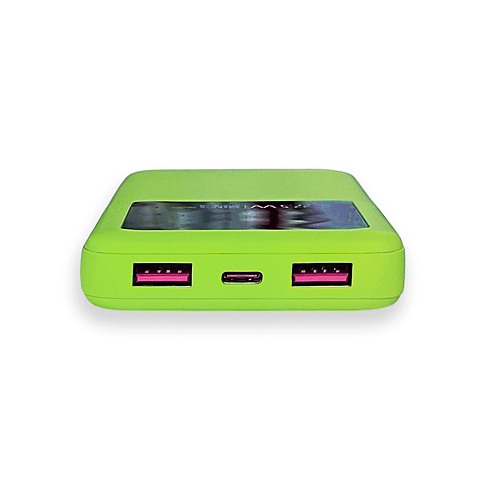 Внешний аккумулятор Kris soft touch, 10000mAh (Светло-зелёный) - рис 6.