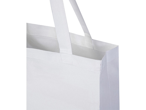 Madras эко- сумка с ластовицей из переработанного хлопка, сертифицированного согласно GRS, плотностью 140 г/м² - Белый - рис 4.